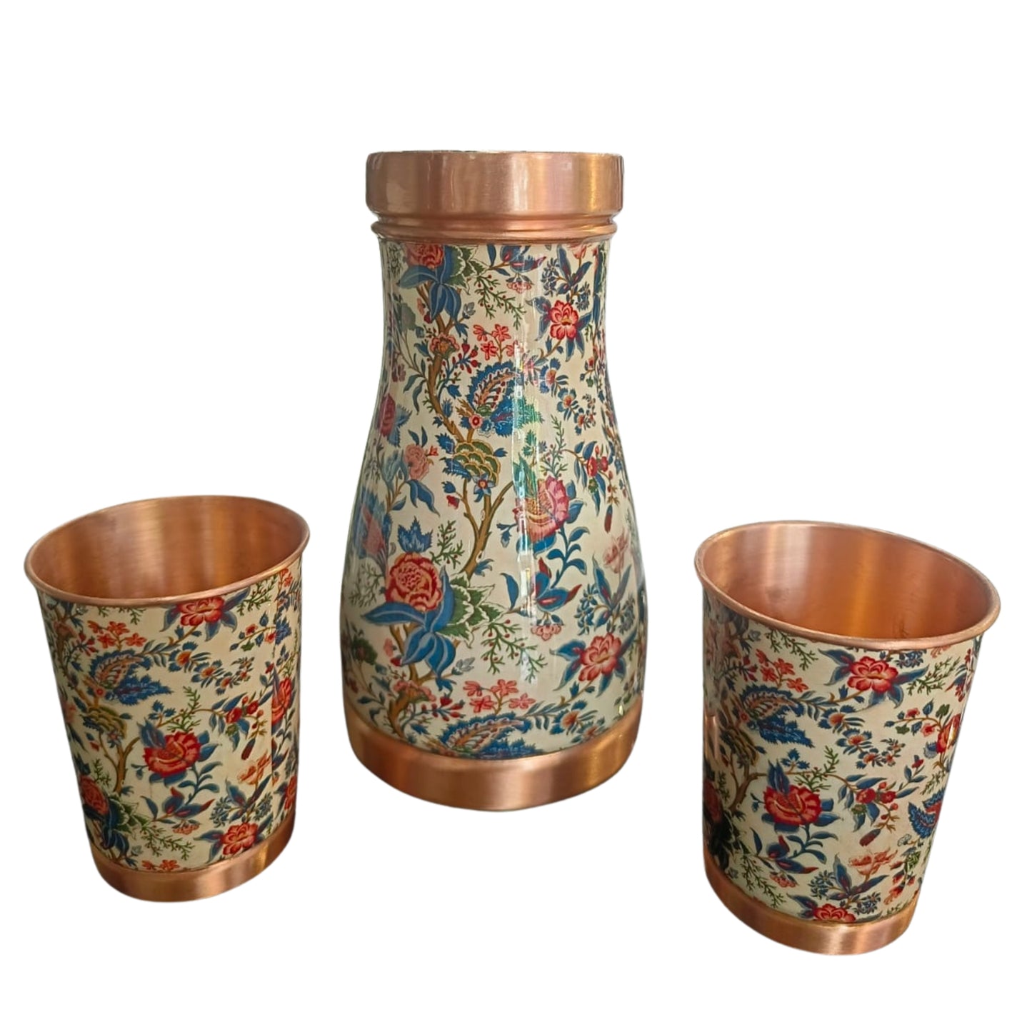 Attro Copper Trip Water Pot + 2 Matching Glasses | Durable |