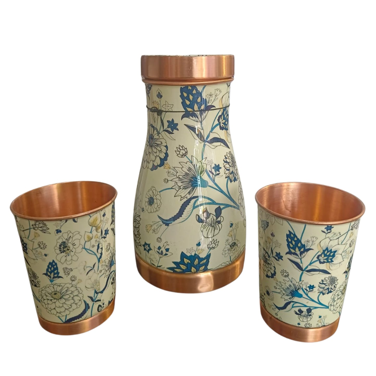 Attro Copper Trip Water Pot + 2 Matching Glasses | Durable |