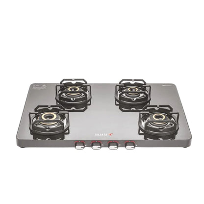 Sujata Premium Stellar Gas Stove |  Heavy Duty Brass Burners & Strong Pan Support | Long Lasting Performance |