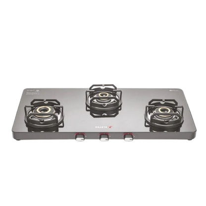Sujata Premium Stellar Gas Stove |  Heavy Duty Brass Burners & Strong Pan Support | Long Lasting Performance |