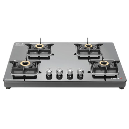 Sujata Premium Gas Stove | Glass Top | 9 Years Warranty | Jumbo Brass Burners | ISI Certified |