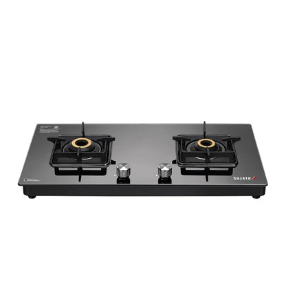 Sujata Premium Gas Stove | Glass Top | 9 Years Warranty | Jumbo Brass Burners | ISI Certified |