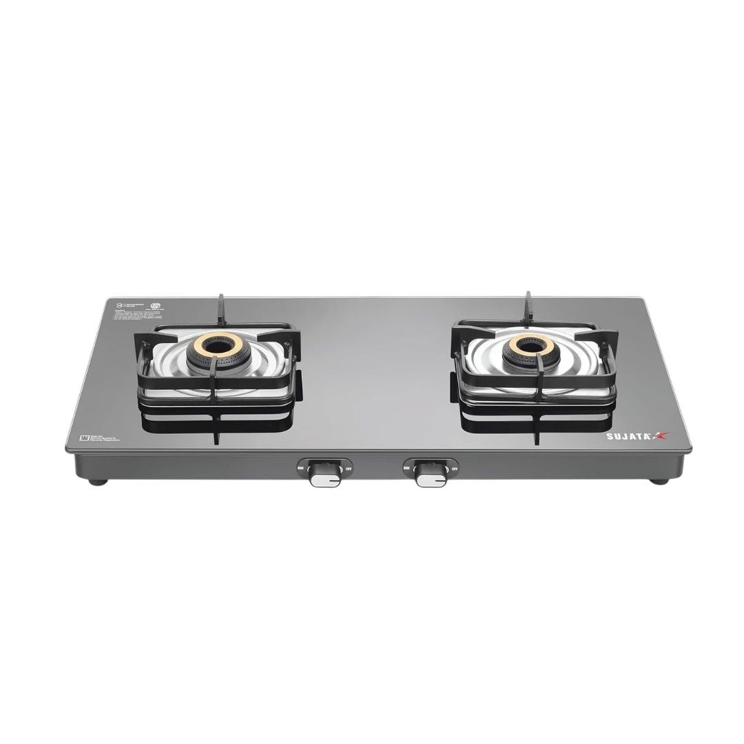 Sujata Classic Gas Stove | Manual Ignition | 9 Year Warranty | LPG & PNG Compatible With Jumbo Brass Burner |