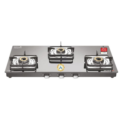 Sujata Classic Gas Stove | Auto Ignition | 9 Year Warranty | ISI Certified | Jumbo Brass Burner |