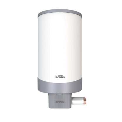 Symphony Sauna Geyser with PUROPOD Filter | White | Hairfall Control Smart Geyser |