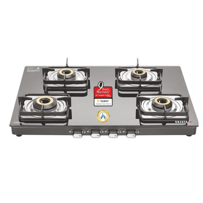 Sujata Classic Gas Stove | Auto Ignition | 9 Year Warranty | ISI Certified | Jumbo Brass Burner |