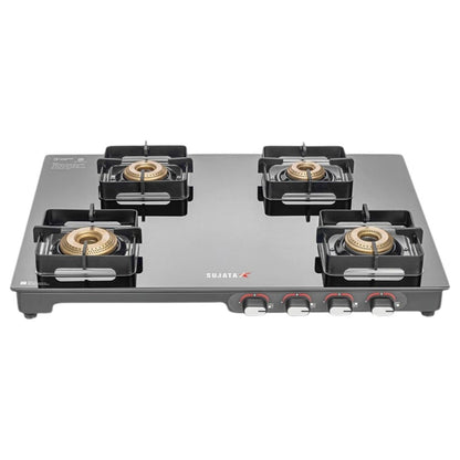 Sujata Regal Gas Stove | 9 Year Warranty | Brass Burners | ISI Certified | LPG & PNG Compatible |