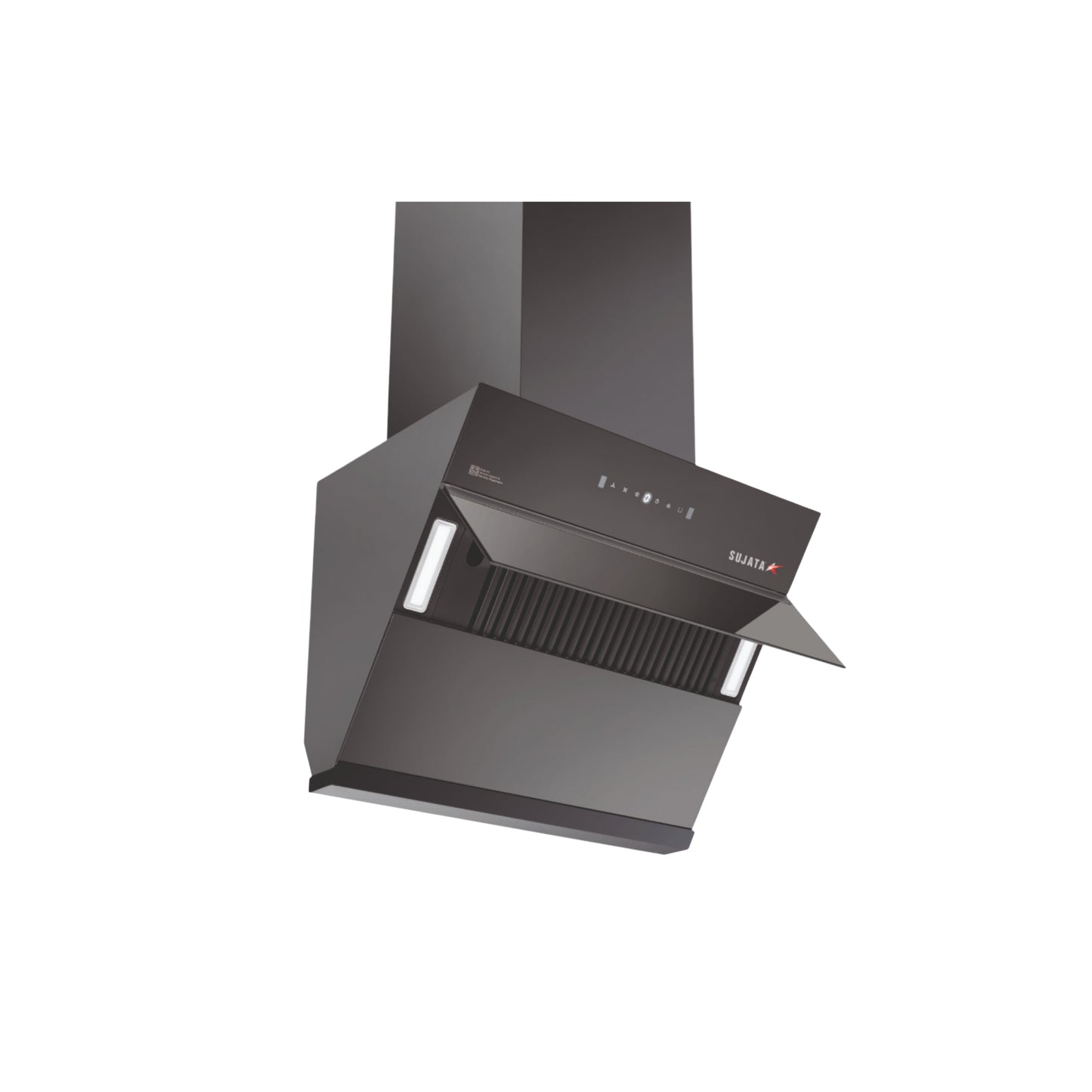 Sujata Topaz Kitchen Chimney | Smart Motion Sensor Chimney with Powerful Suction & Elegant Curved Glass Design