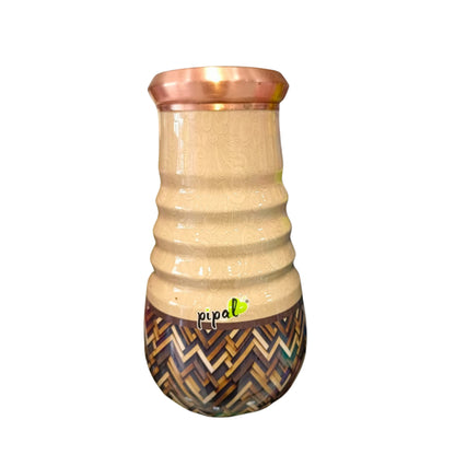 Pipal Copper Wave Pot | 1200 ml | Comfortable Grip | Lightweight |