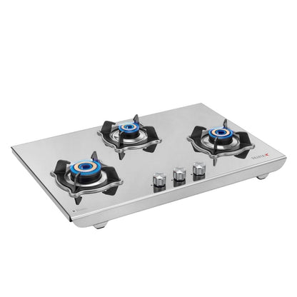Sujata Robusto Auto Ignition Gas Stove | Steel Body | 9 Years Warranty | 360° Rotating Nozzle | Jumbo Brass Burner |