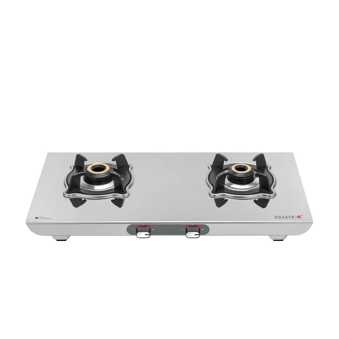 Sujata Sterno Gas Stove | Manual ignition | 9 Years Warranty | Durable Stainless Steel Body |