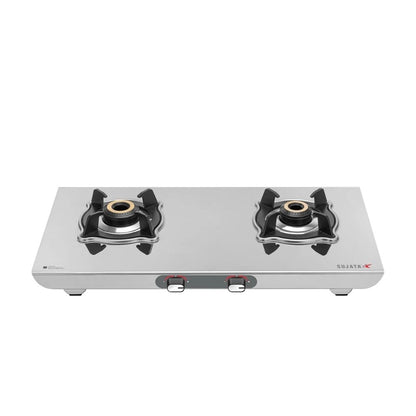 Sujata Sterno Gas Stove | Manual ignition | 9 Years Warranty | Durable Stainless Steel Body |