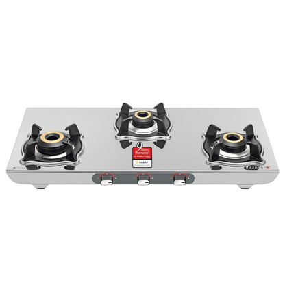 Sujata Majestic Gas Stove | Manual Ignition | 9 Years Warranty | Stainless Steel | ISI Certified |