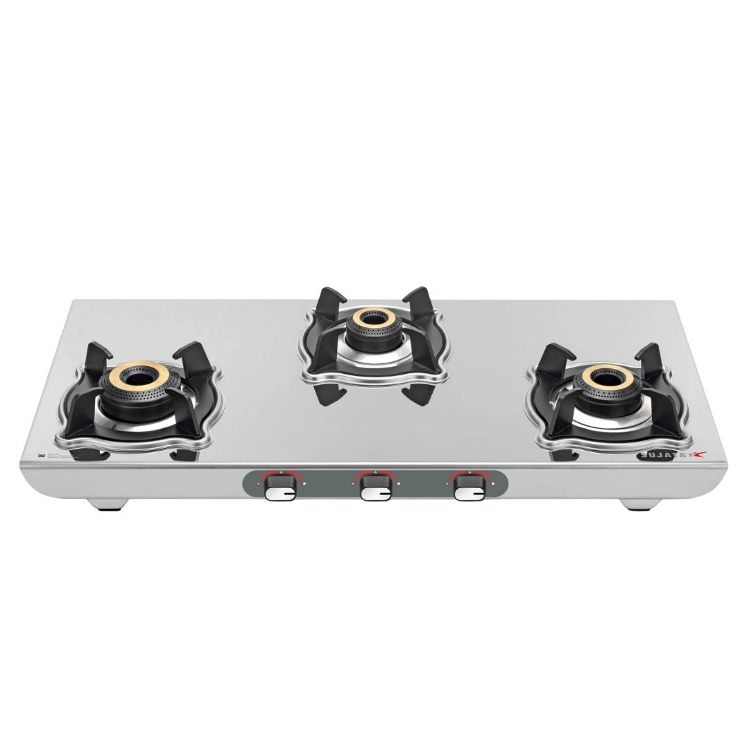 Sujata Majestic Gas Stove | Auto Ignition | 9 Years Warranty | Stainless Steel | ISI Certified |