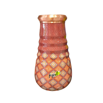 Pipal Copper Wave Pot | 1200 ml | Comfortable Grip | Lightweight |