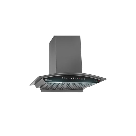 Sujata Coral Kitchen Chimney | Filterless Auto Clean Chimney with Powerful Suction & Modern Black Design |