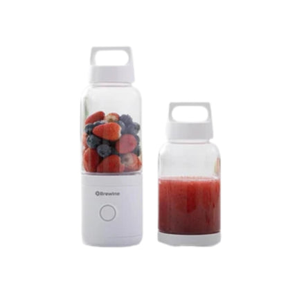 Brewine 2-in-1 Portable Blender & Grinder | USB Rechargeable | 500 ml | White | 75W Motor |