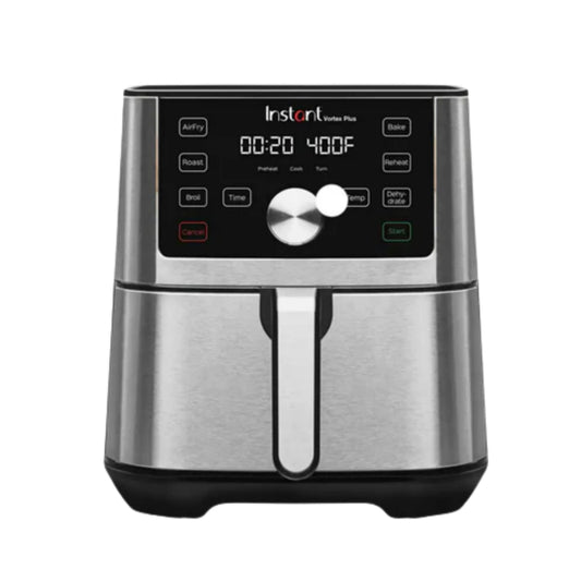 Instant Vortex SS Air Fryer | 6 Litre | Touch Control Panel |  360° EvenCrispy | Silver |