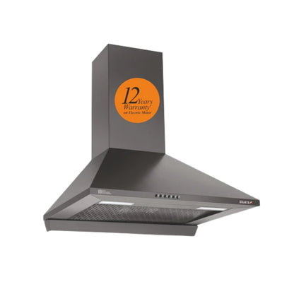 Sujata Onyx 60cm Chimney | 1250 m³/hr Powerful Suction | 200W Motor | Auto Clean Filterless Chimney for Home Kitchen |
