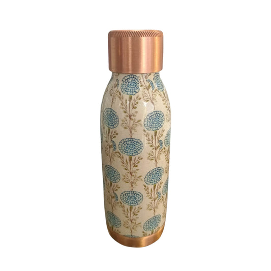 Ocean Printed Copper Water Bottle | 250 ml | Lightweight |