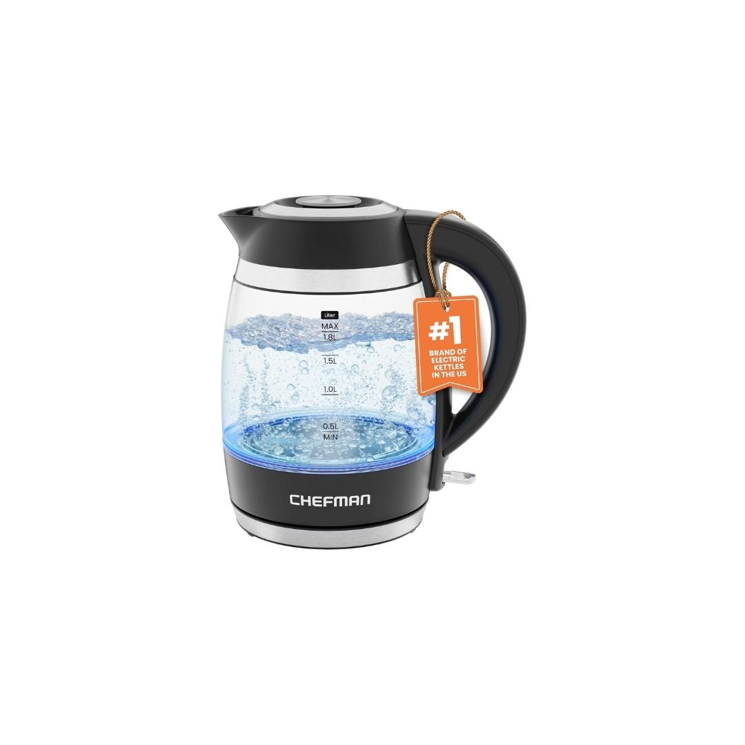 Chefman Electric Kettle | 1.8L | 1500W | Fast Boil Hot Water Kettle |