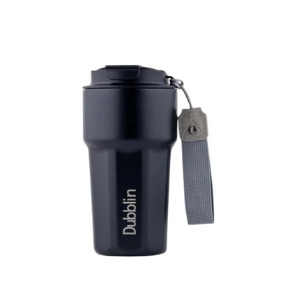 Dubblin Swing Stainless Steel Tea & Coffee Mug | Leak Proof | 500 ml | Black |