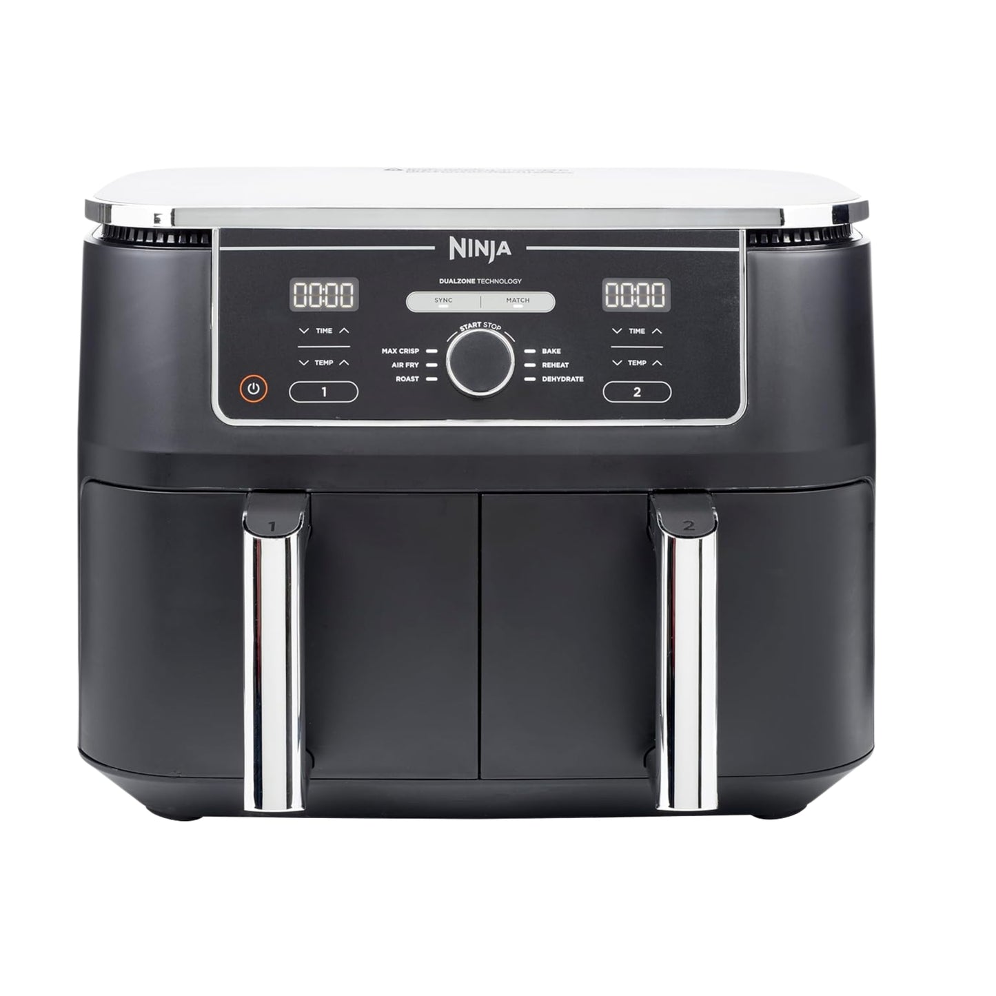 Ninja Foodi MAX Dual Zone Air Fryer | 9.5Litre | 2 Basket | Sync & Match | Oil-Free Cooking |