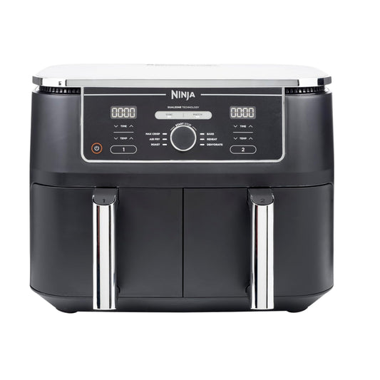 Ninja Foodi MAX Dual Zone Hot Air Fryer | 2 Compartments | 9.5 Litres | Grey Black |