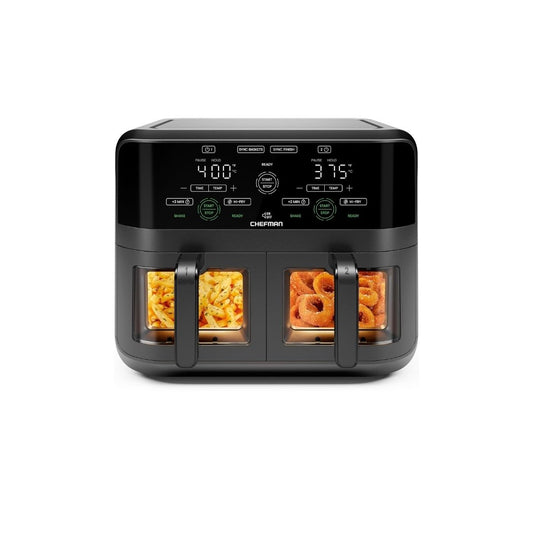 Chefman Turbo Fry Touch 6QT | Dual Basket Air Fryer | Touch Control Panel | Hi-Fry Technology |