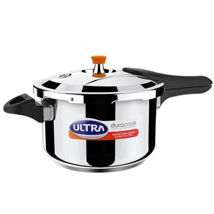 Ultra Duracook Stainless Steel Pressure Cooker | 5.5 Litre | Keeps Warm upto 2 Hours |