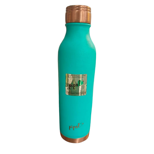 Pipal PCB174 Yoga Copper Water Bottle | 900 ml | Green | Suitable for Daily Use |