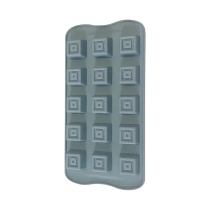 Rena Silicone Square Chocolate Mould/ Ice-tray | 15 Holes |