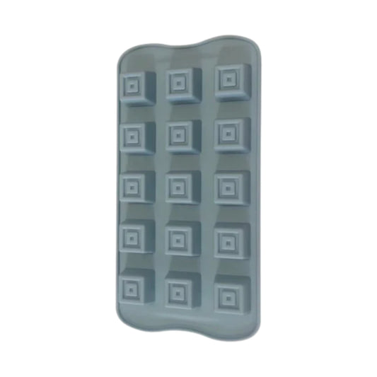 Rena Silicone Square Chocolate Mould/ Ice-tray | 15 Holes |