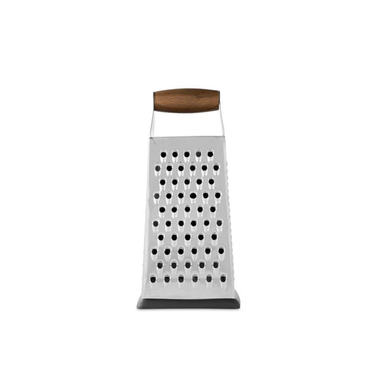 Stainless Steel 4 in 1 Grater Plus Slicer | Wooden Handle |