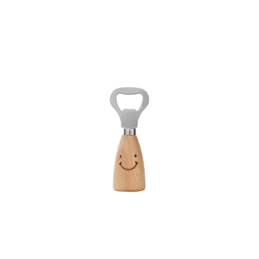 Smiley Bottle Opener | Wooden Handle |