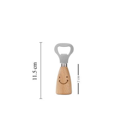 Smiley Bottle Opener | Wooden Handle |