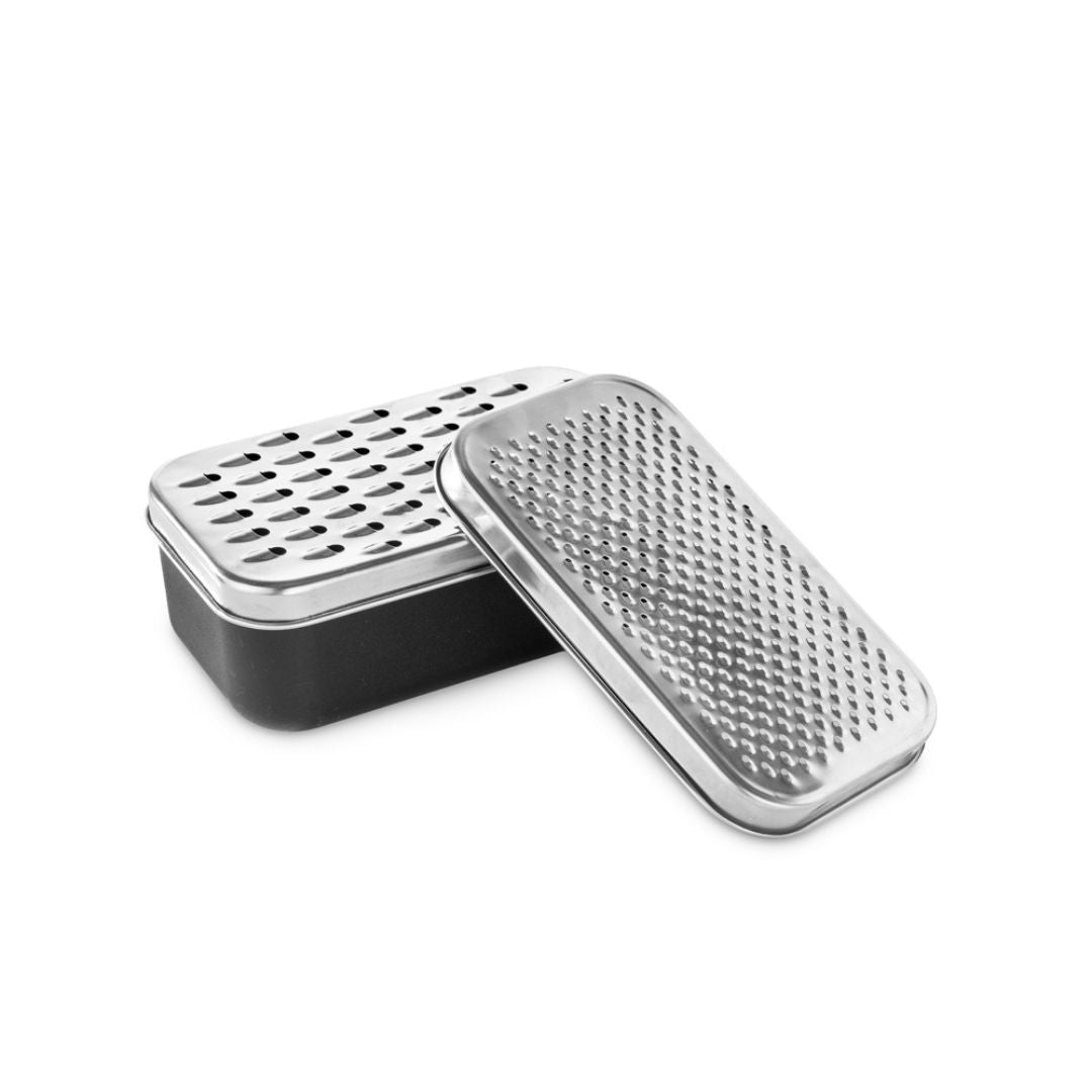 2 in 1 Grater Stainless Steel Rectangle Storage Box with Lid