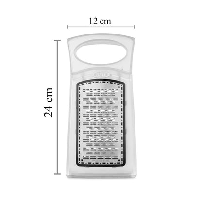  2 in 1 Grater with Storage | 2 Grating Surfaces | Transparent|