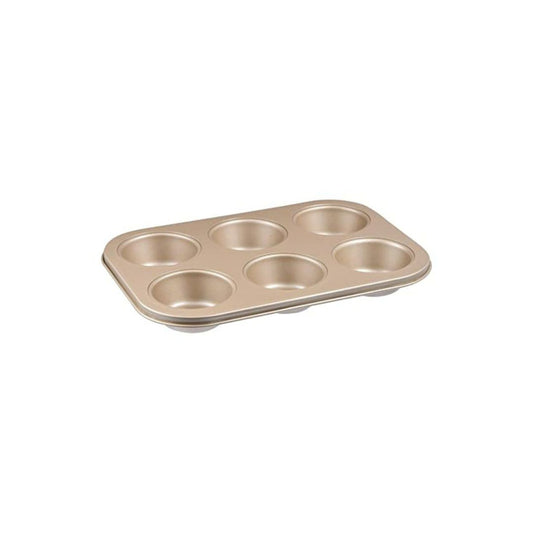 Bergner Muffin Pan 6 Cup-Gold
