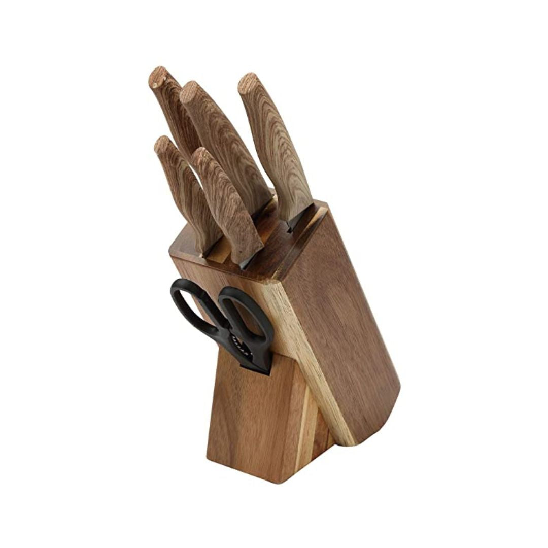 Bergner Nature Series 7 Pcs Knife Block Set