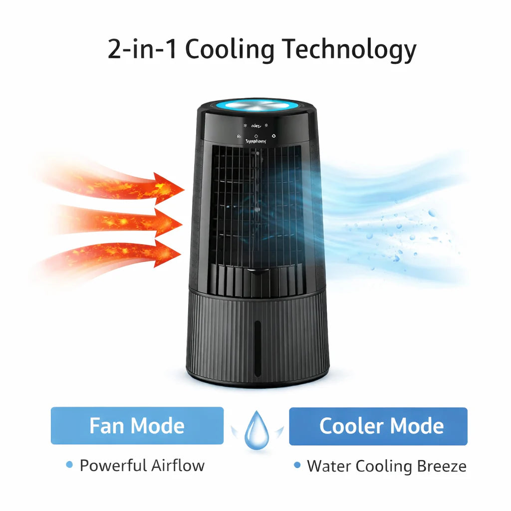 Symphony Duet- i | Personal Tower Cooling Fan | Grey |