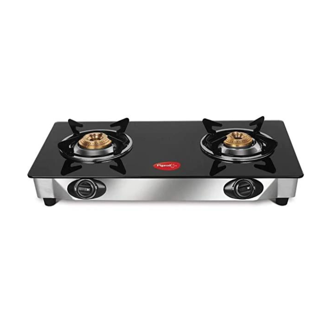 Pigeon Ayush Glasstop Gas Stove | Black |