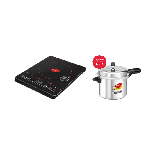 Pigeon Rapido Touch Induction Cooktop + 3L Calida Deluxe Outer Lid pressure Cooker IB Worth Rs. 1545 FREE