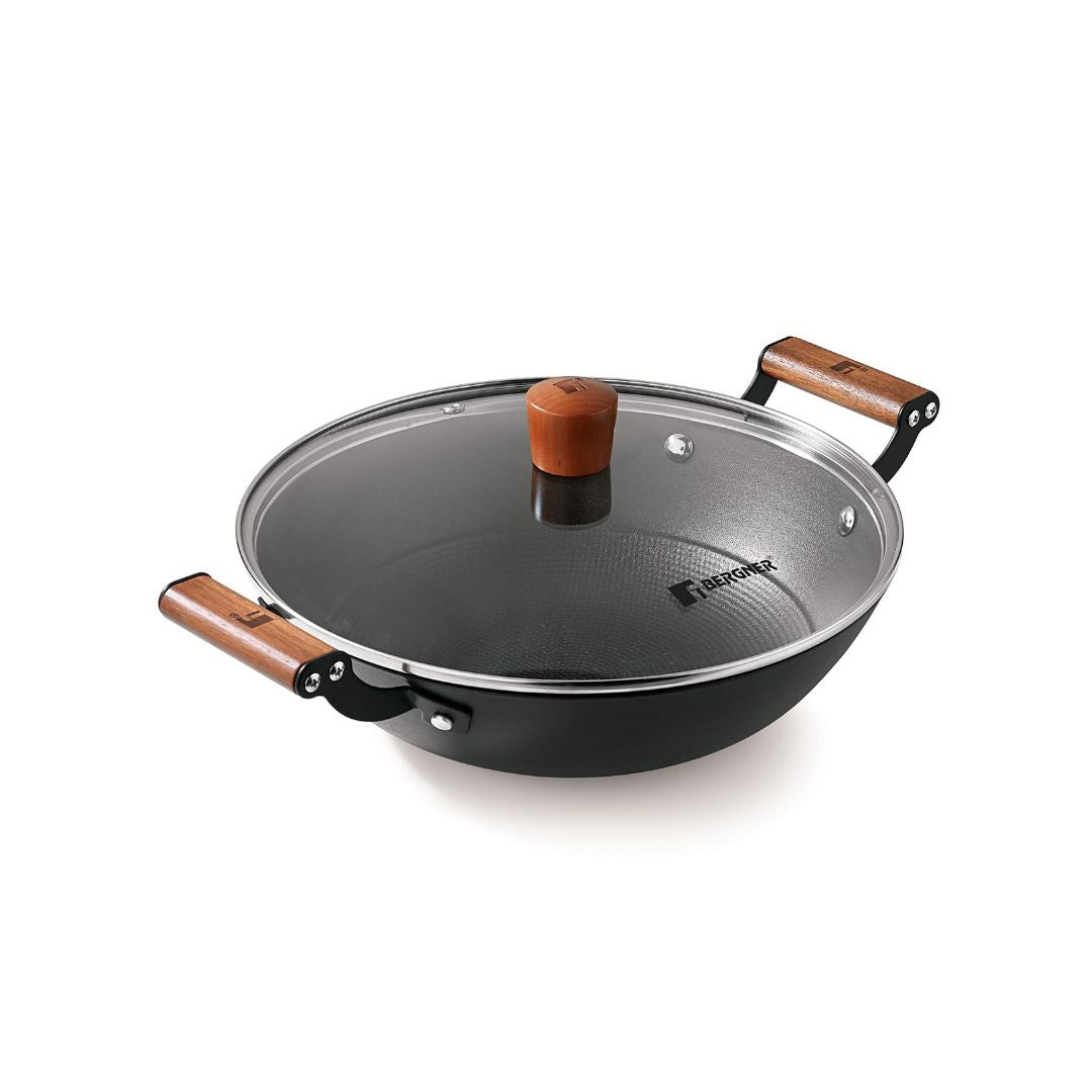 Bergner Odin Kadai with Lid | Lightweight and Rust Proof Iron |