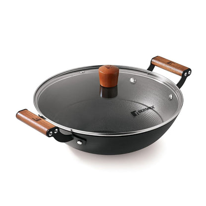 Bergner Odin Kadai with Lid | Lightweight and Rust Proof Iron |