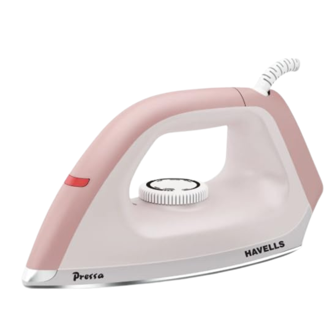 Havells Pressa Dry Iron | 1100W | Non-stick sole plate | German Technology | Peach