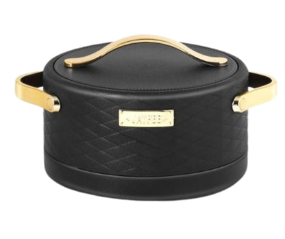Jaypee Luxura Inner Stainless Steel Casserole | 2000ml | Black | Unique Design | Hot Case |