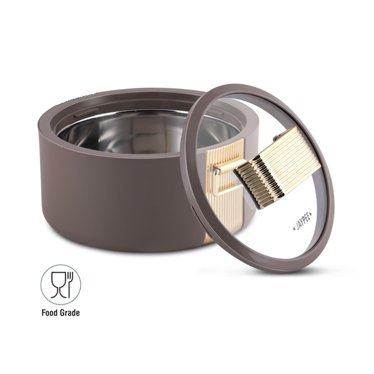 Jaypee Regalia Klass Inner Stainless Steel Casserole | 1500ml | Chocolate |