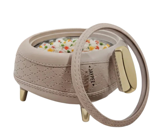 Jaypee Kingston Klass Inner Stainless Steel  Casserole | 2000ml | Brown | Unique Design |