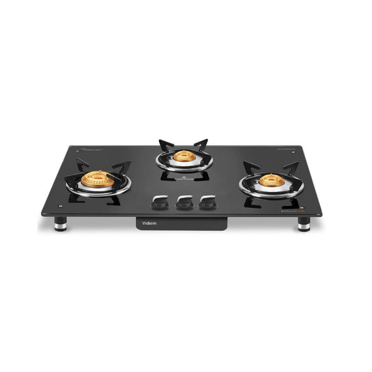 Vidiem Air Silver Glass Top 3 Burner